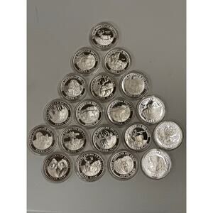 NAHC North American Super Slam Solid Silver Coin Set - 19 Pcs